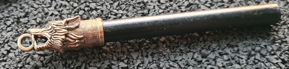 Firesteel ( ferroceriumrod) Wolf of Arend brons handvat groter met kop - Afbeelding 6