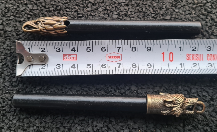 Firesteel ( ferroceriumrod) Wolf of Arend brons handvat groter met kop - Afbeelding 9